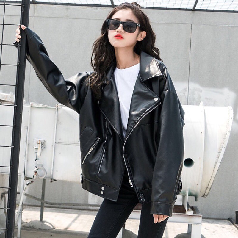 [Hàng sẵn] - Áo khoác da - Kèm ảnh thật