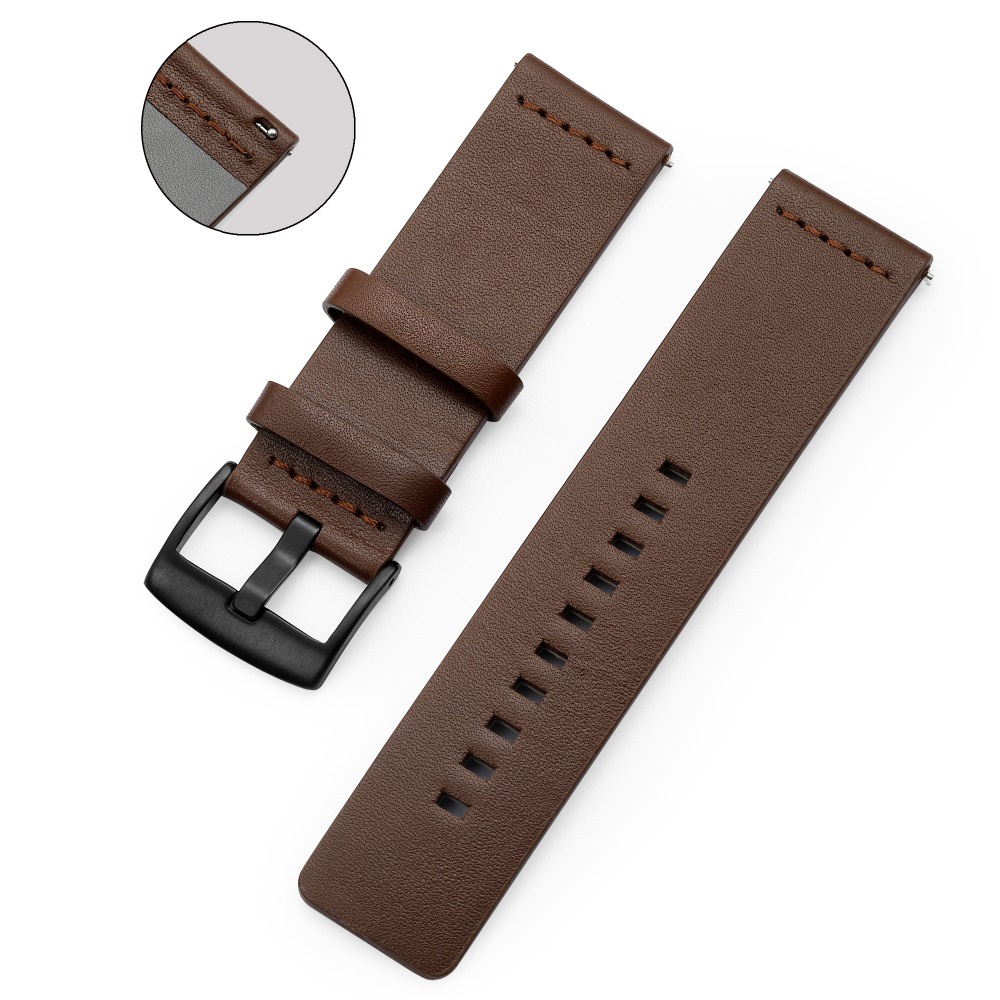 Dây Da Đeo Tay 18mm 20mm 22mm 24mm Cho Đồng Hồ Thông Minh Samsung Galaxy Watch 3 45mm Huawei gt2 Active 2