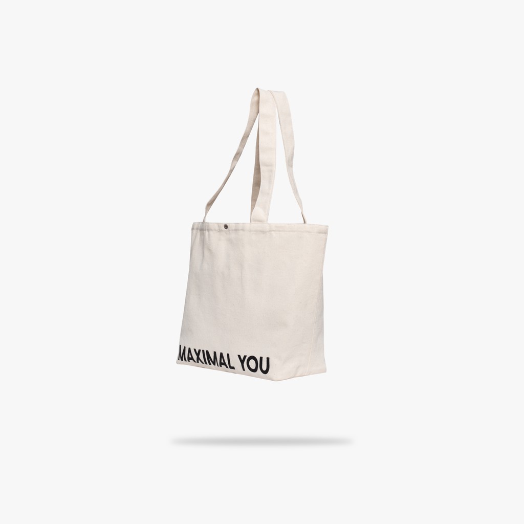 Jamlos Slogan Tote - Túi tote thời trang vải canvas in 2 mặt chữ Minimal Me Maximal You đi học đi chơi