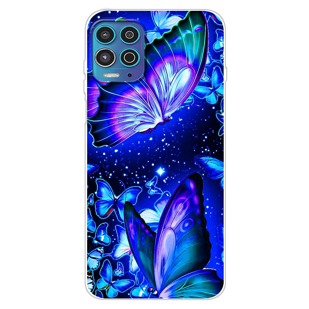 Ốp Lưng Silicone/Tpu In Họa Tiết Hoa Cho Motorola Moto G100