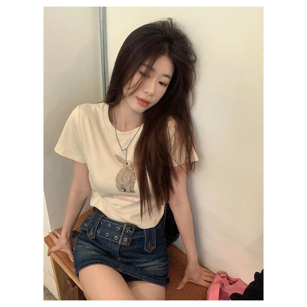 Áo Thun Cộc Tay In Hình Thỏ 63813