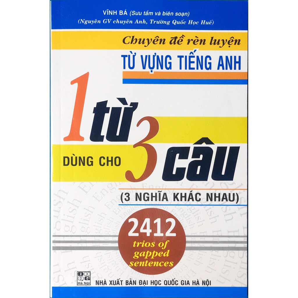 Sách - Chuyên đề rèn luyện từ vựng Tiếng Anh 1 từ dùng cho 3 câu (3 nghĩa khác nhau)