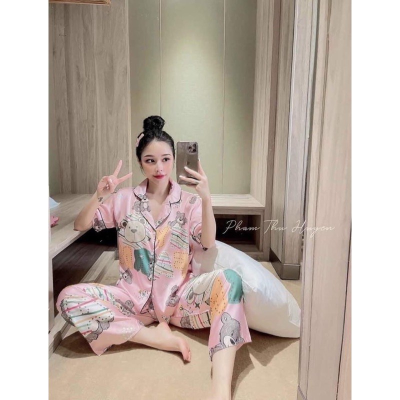 Bộ lụa pijama hàng cao cấp l1