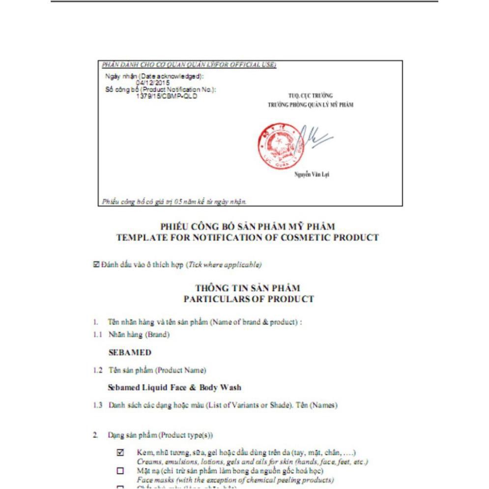 2IN1 - SỮA RỬA MẶT & TOÀN THÂN DA NHẠY CẢM SEBAMED pH5.5 - ĐỨC - 300ML/1000ML(SEBAMED LIQUID FACE & BODY WASH) | BigBuy360 - bigbuy360.vn