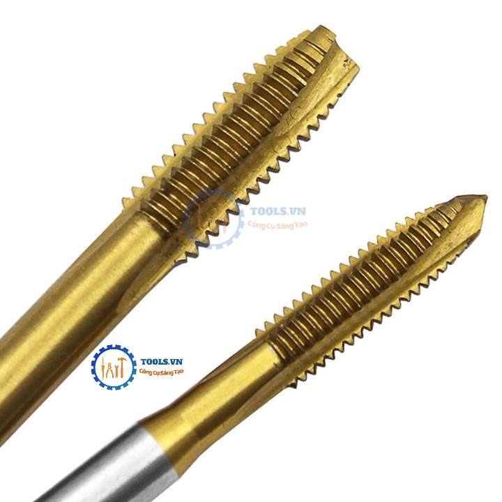 BỘ 6 MŨI KHOAN TARO THẲNG TẠO REN TRONG HSS M3 – M10 PHỦ TITANIUM LOẠI CAO CẤP