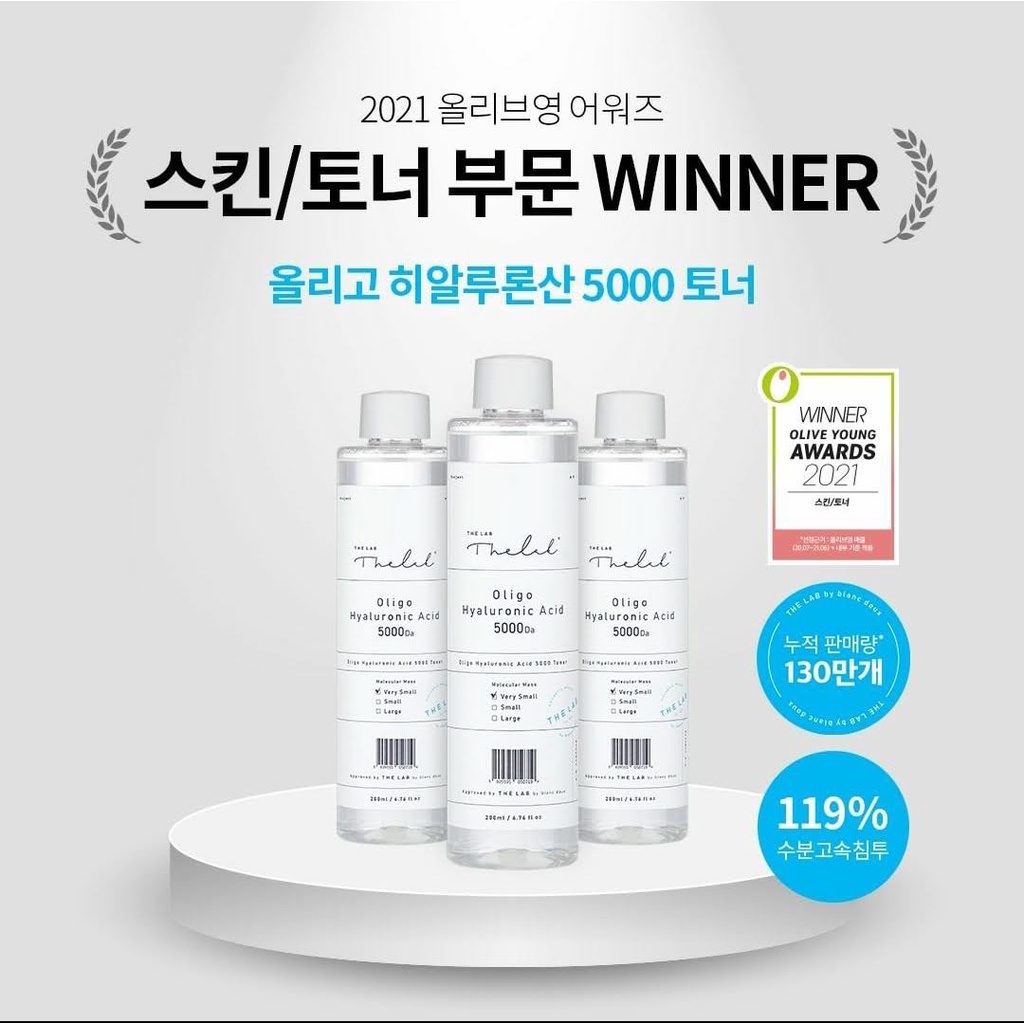 The lab by blanc doux oligo hyaluronic acid toner 200ml