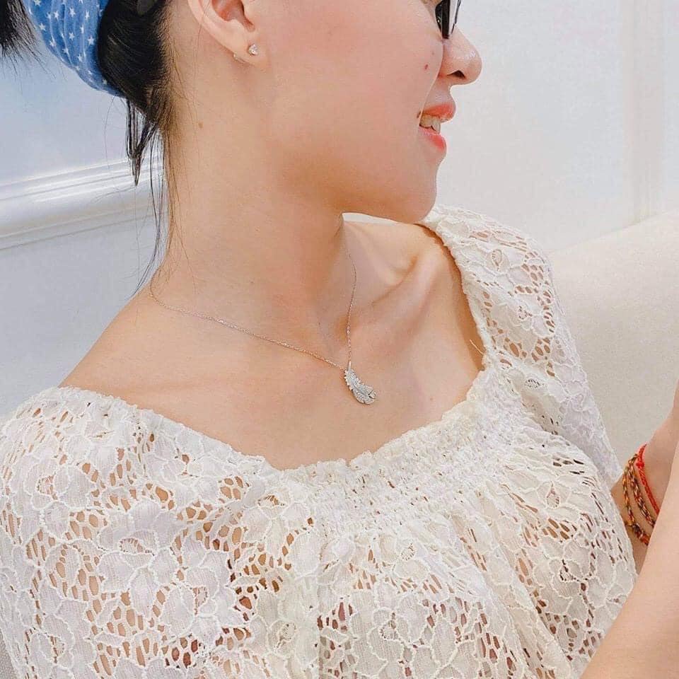 Dây chuyền Swarovski 5516005 kèm khuyên tai lông vũ Vòng cổ lông vũ