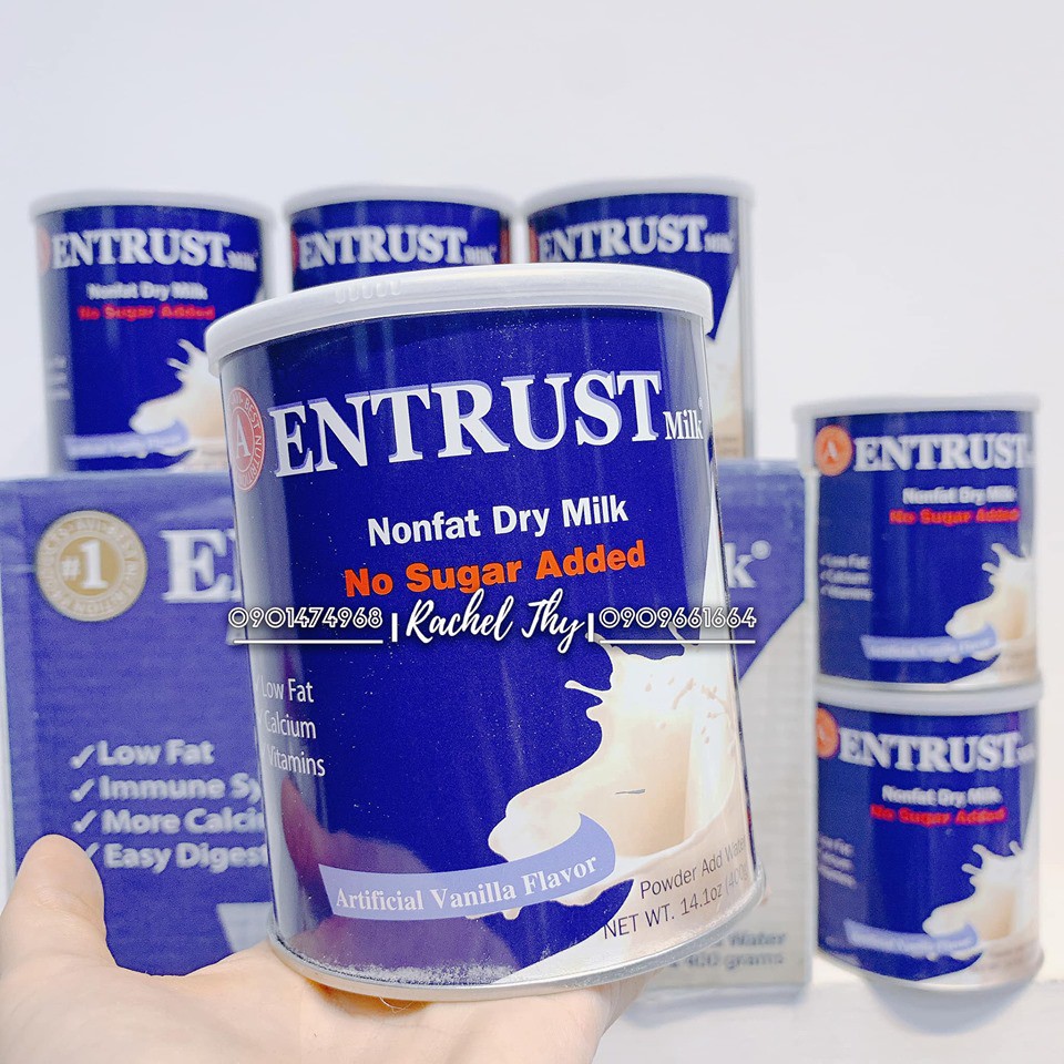 Sữa bột Entrust dành cho người tiểu đường hộp 400gr của Mỹ