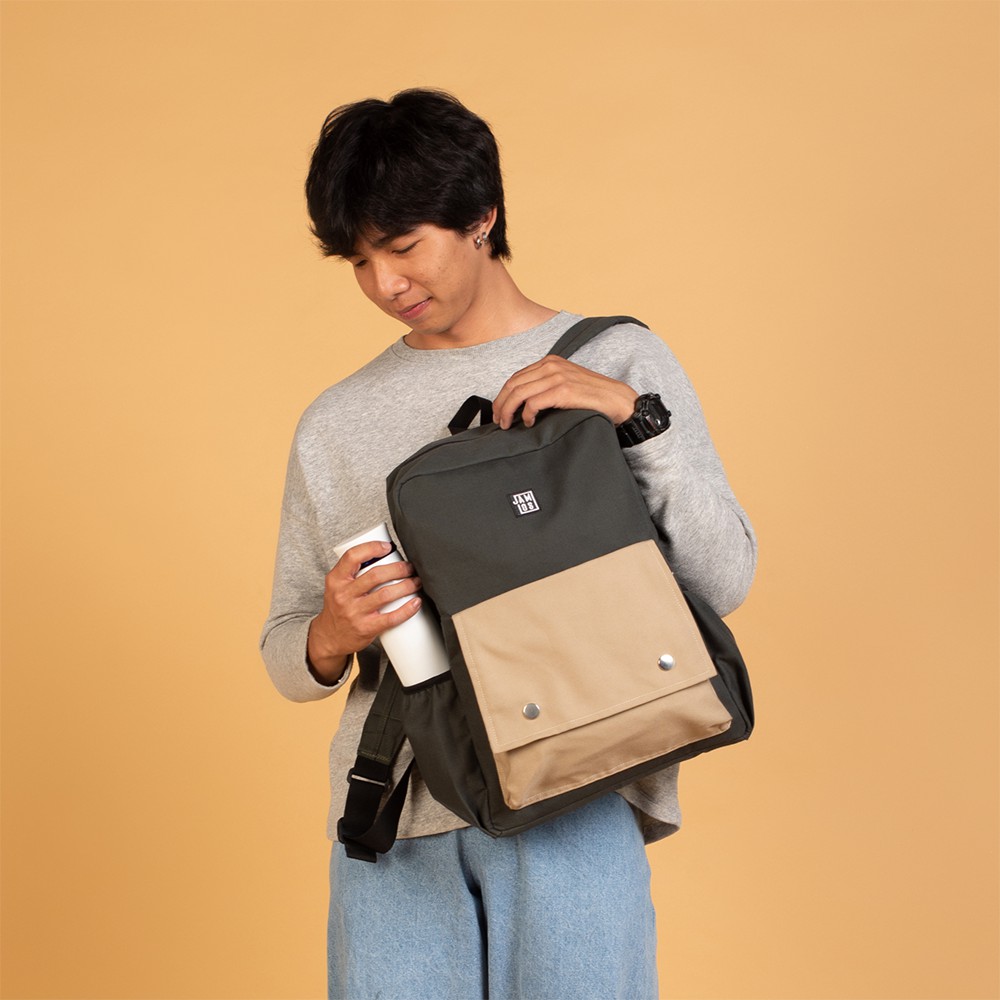 Jamlos Buddy Backpack - Balo thời trang vải canvas nhiều ngăn đi học đi làm vừa laptop15inch