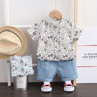 SUNLIGHT Bộ Đồ 2 Món Vải Cotton Cho Bé Trai Từ 0-4 Tuổi