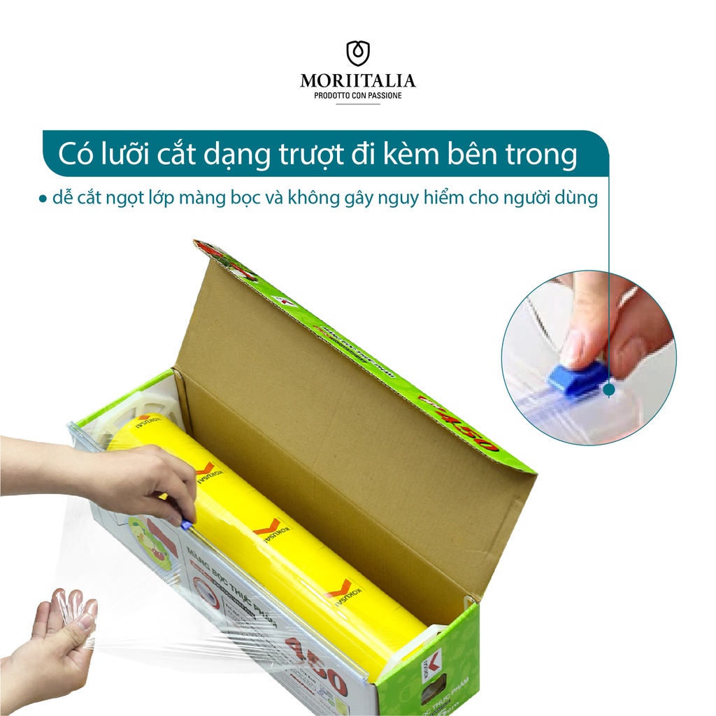 Màng bọc thực phẩm Kokusai có dao nhựa Moriitalia MBTP00004541