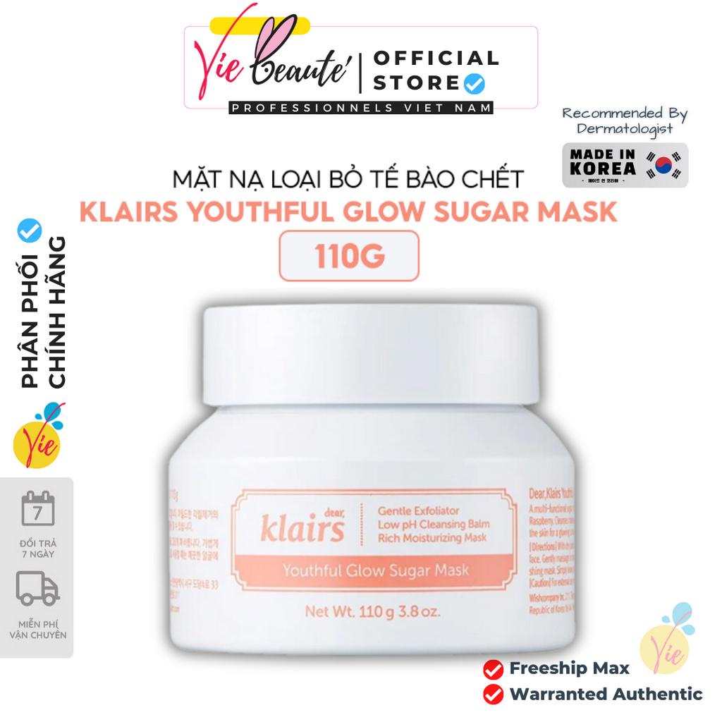 Mặt Nạ Loại Bỏ Tế Bào Chết Klairs Youthful Glow Sugar Mask chiết xuất bưởi 110g