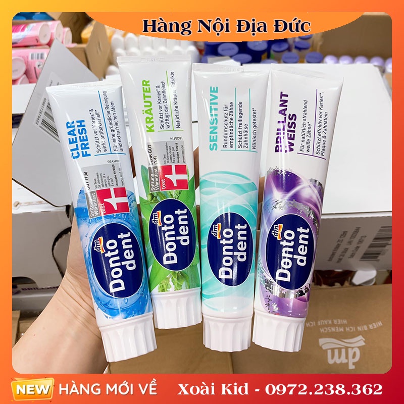 Kem đánh răng DONTODENT của Đức - Nội địa Đức Đủ Bill