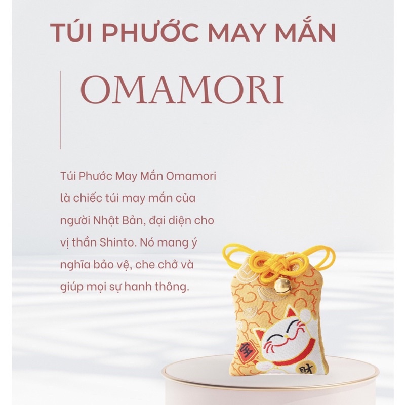 Túi Phước Omamori May Mắn Liugems Đeo Bên Người, Mix Đá, Thảo Mộc, Muối Hồng Himalaya Mang Tài Lộc, Tình Yêu