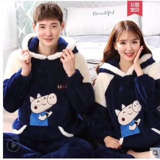 Bộ đồ mùa đông dành cho cặp đôi-bạn chim cánh cụt, peppa pig, cáo. Hàng đặt trước 10 ngày.