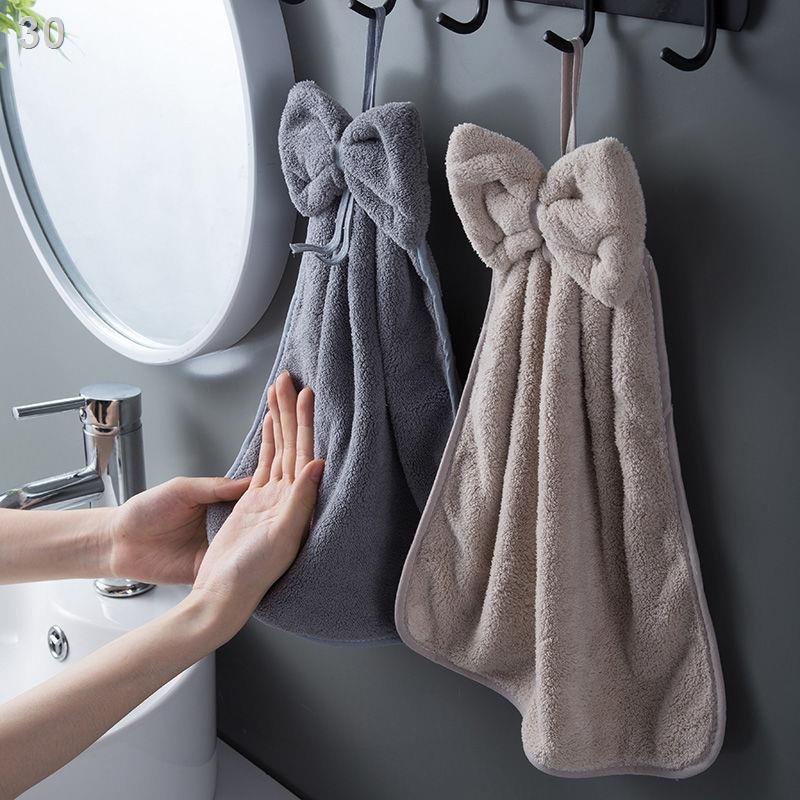 LGửi móc dày khăn lau tay nhà bếp có thể treo thấm nước phòng tắm trẻ em dễ thương vải vụn lớn