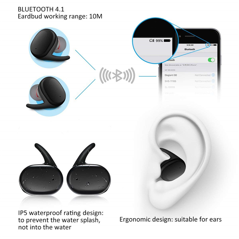 Tai Nghe Nhét Tai Y30 Tws Bluetooth 5.0 Không Dây Chống Tiếng Ồn Âm Thanh 3d Cho Điện Thoại Android Ios