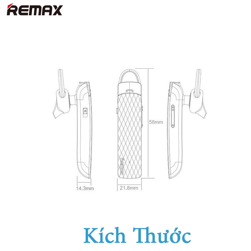 TAI NGHE BLUETOOTH REMAX T9 DÒNG 1 TAI CÓ MICRO ÂM THANH CHẤT LƯỢNG TỐT