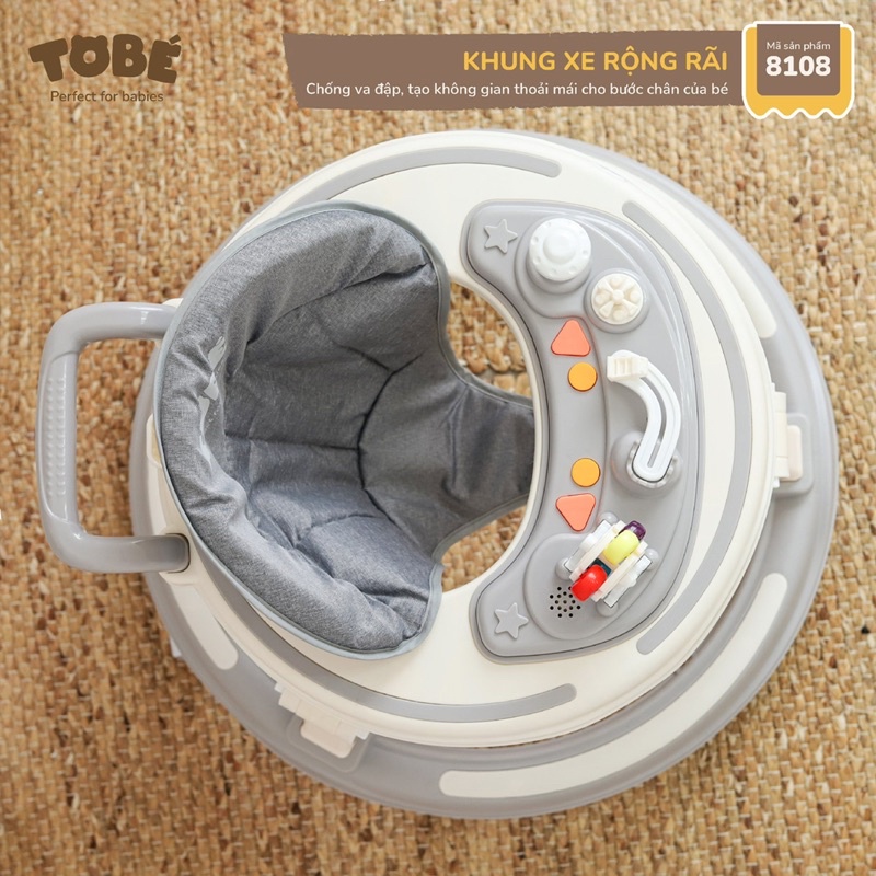Xe tập đi Dubie, Nica đa năng Tobé, có bàn phát nhạc kèm đồ chơi an toàn cho bé