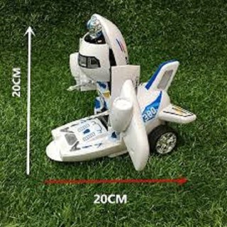 Máy bay biến hình thành siêu nhân dùng pin AA phát nhạc có đèn siêu đẹp, dành cho cả