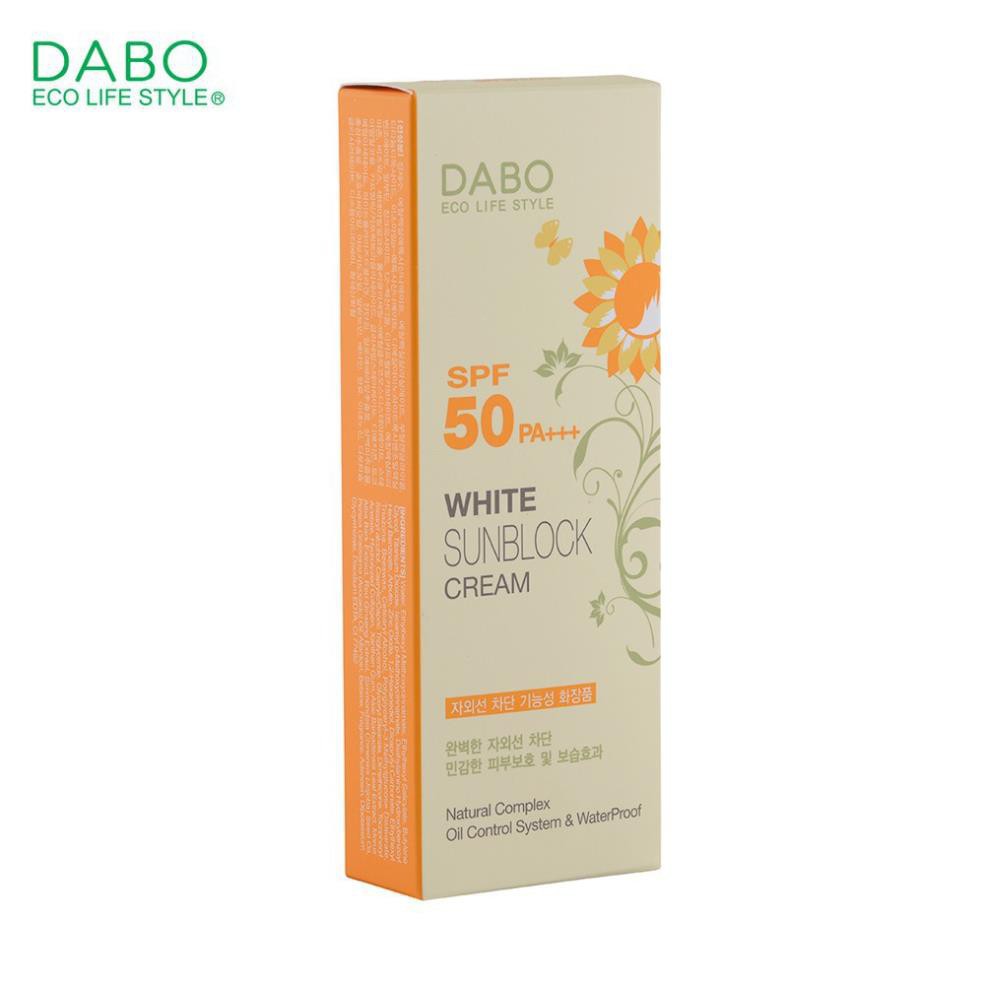 [Chính Hãng]Kem chống nắng DABO Hàn Quốc – White  sunblock Cream SPF50+ PA +++70ml