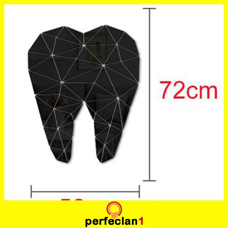 Decal dán tường Acrylic Màu Đen Trang Trí Nha Khoa Có Thể Tháo Rời