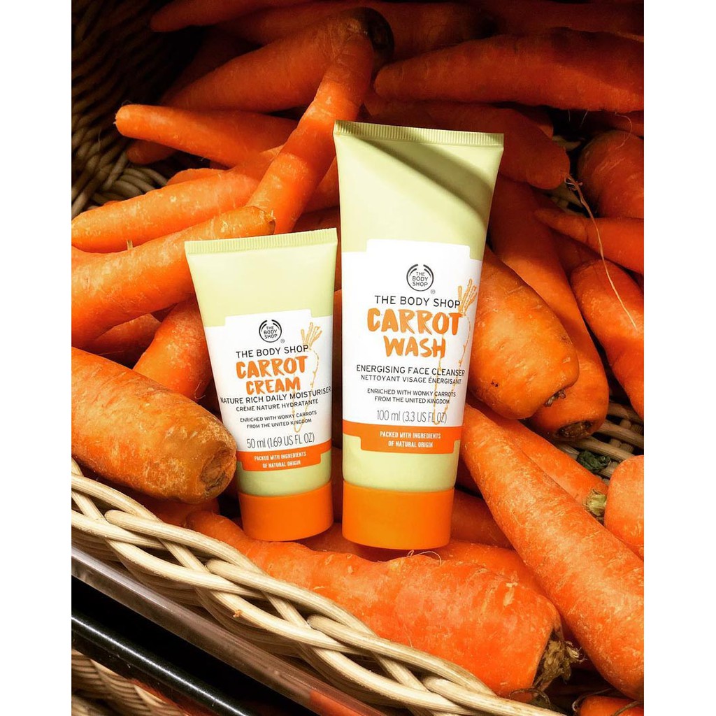 Sữa Rửa Mặt sáng da Cà Rốt THE BODY SHOP Carrot Wash Energizing Face Cleanser 100ml