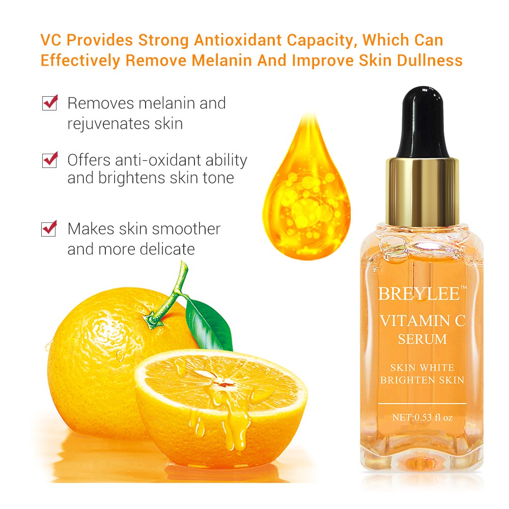 Serum Vitamin C BREYLEE Làm trắng sáng da xóa vết thâm /tàn nhang /thâm quầng 17ml