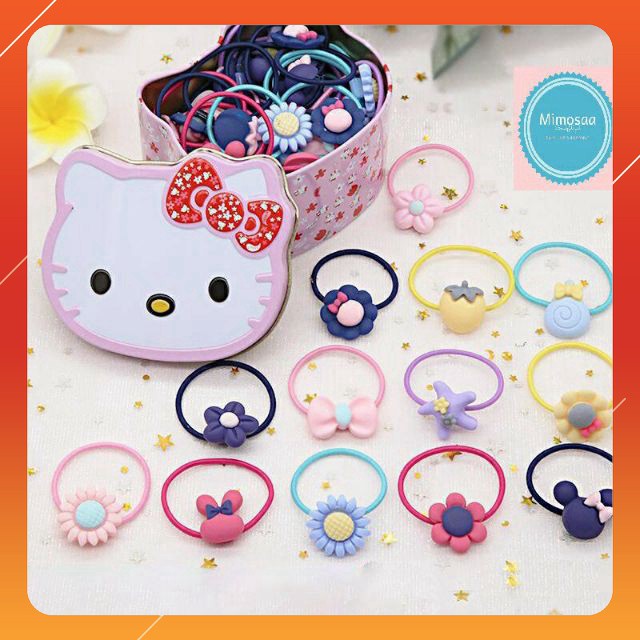 Hộp thun Hello Kitty 40 pcs siêu xinh cho bé