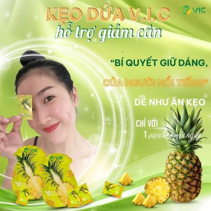 Kẹo dứa VIC hỗ trợ giảm cân, thon gọn vóc dáng túi 7 viên