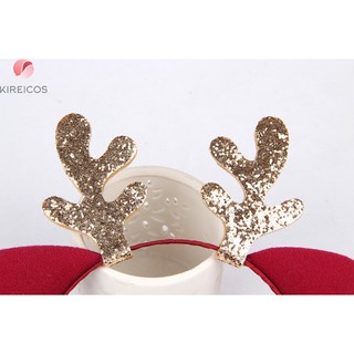 Bờm cài tóc noel sừng lấp lánh dễ thương
