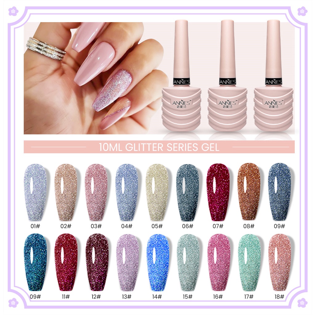 Ennisi 10Ml Chuyên Nghiệp Vụ Nổ Kim Cương Gel Móng Tay Nail Mẫu Gel Uv Keo Pha Lê Mở Rộng Nhanh Khô Kéo Dài sơn Móng Gel 18 Màu