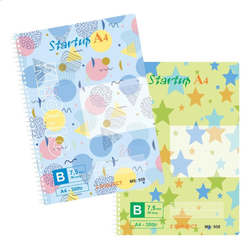 Sổ lò xo đơn KLONG 300tr A4 offset 70/76, MS: 958 .