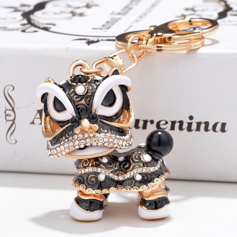 Móc khóa cute, móc khóa hình Lân sư tử hợp kim may mắn cho mọi người