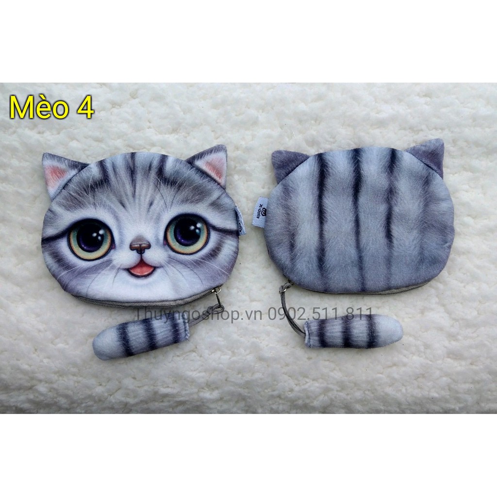 Túi mini in hình Mèo 3D (1/2/3/4) sống động