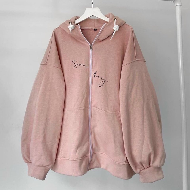 Áo khoác nỉ ngoại có nón dây kéo unisex ulzzang nam nữ