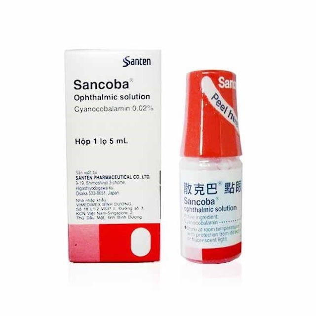 nhỏ mắt giảm cận thị Sancoba 5ml [100% Nhật Bản] - Phục hồi thị lực