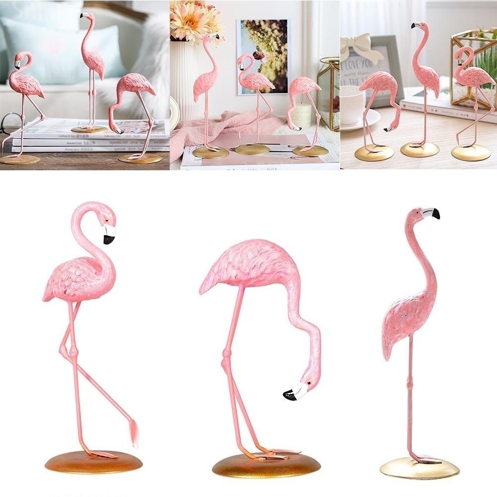 Chim Hồng Hạc Bằng Nhựa Resin Dễ Thương Trang Trí Nhà Cửa / Văn Phòng / Phòng Khách / Ngủ