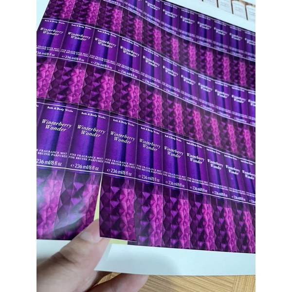 In Tem Dán Chai Chiết Body Mist Theo Yêu Cầu