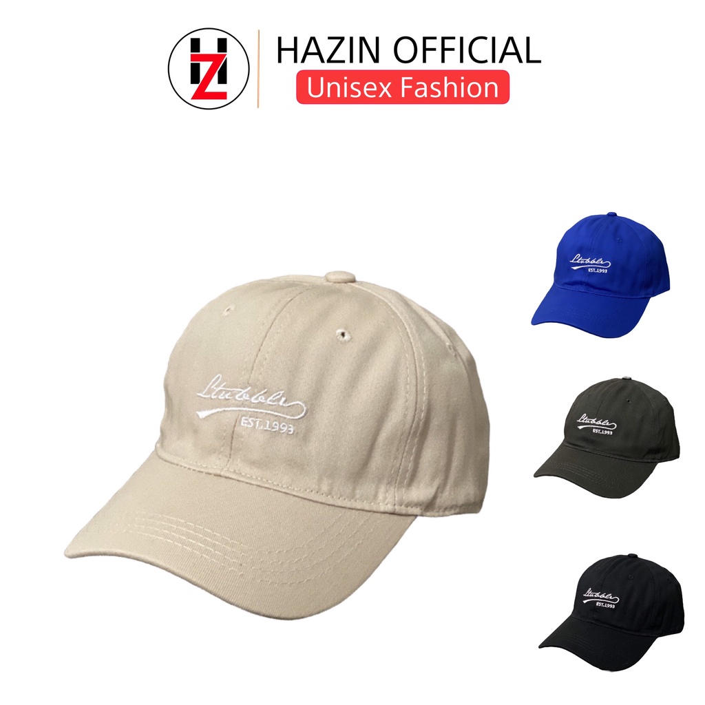 Mũ lưỡi trai nón kết HAZIN thêu chữ EST1993 ulzzang unisex phù hợp cho cả nam và nữ nhiều màu