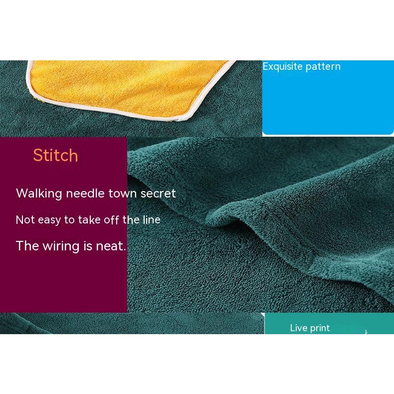 Khăn Choàng Tắm Lông Cừu San Hô Dày Dặn Mềm Mại Thấm Hút Nước Không Xơ Cho Nữ