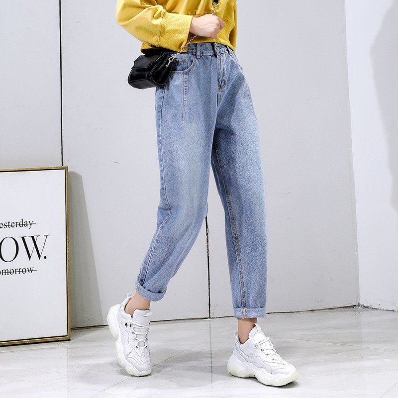 Quần Baggy Jeans Basic Trơn - Form Baggy, lưng thun co giãn thoải mái | BigBuy360 - bigbuy360.vn