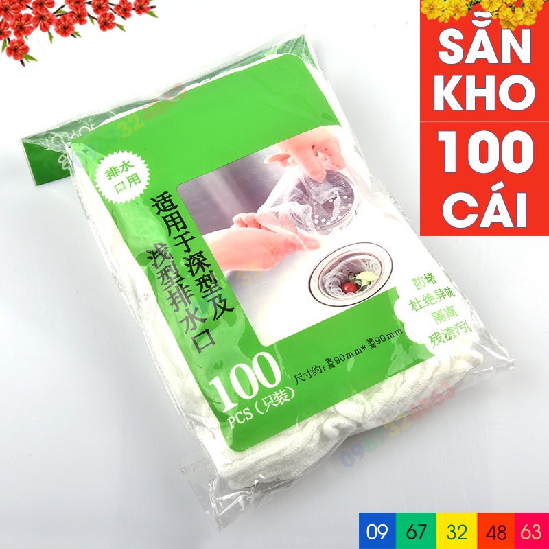 Túi Lọc Rác Bồn Rửa Bát 100 cái tiện lợi