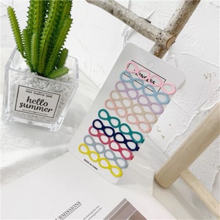 Set 10 kẹp xước màu sắc dễ thương phong cách hàn quốc