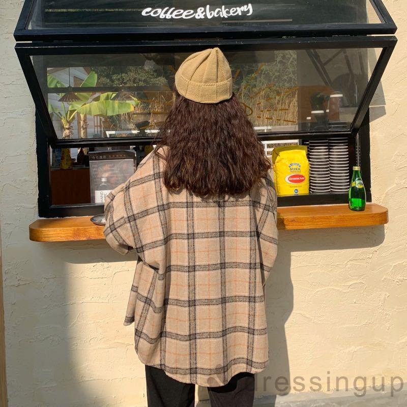 Áo Sơ Mi Tay Dài Họa Tiết Sọc Caro Màu Sắc Dành Cho Nữ