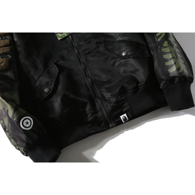 Áo Khoác Bóng Chày Da PU Phong Cách BAPE aape 2021 Cá Tính Cho Nam