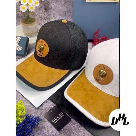 (VIDEO) Nón kết nam, mũ lưỡi trai nam nữ GUCCI BEE VIỀN DA vải kaki dày mịn mới siêu đẹp (Ảnh thật)