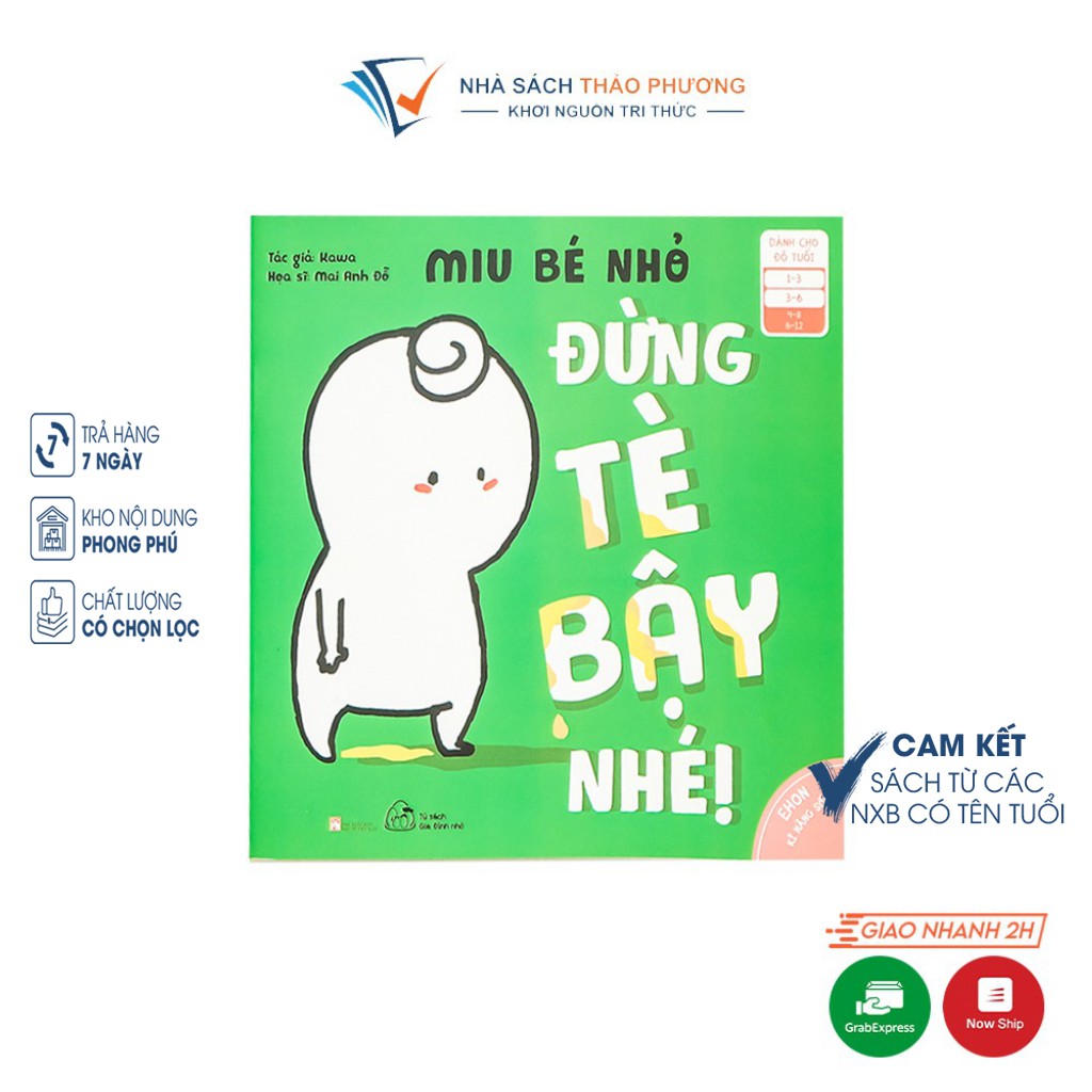 Sách Ehon kỹ năng sống - Miu bé nhỏ Đừng tè bậy nhé cho bé 1-6 tuổi