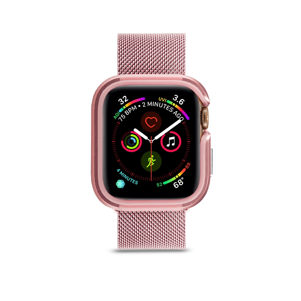 Ốp Bảo Vệ Bằng Hợp Kim Nhôm + Tpu Mềm 2 Trong 1 Cho Đồng Hồ Apple Watch Series 4 Series 5 / 6 / Se 40mm 44mm