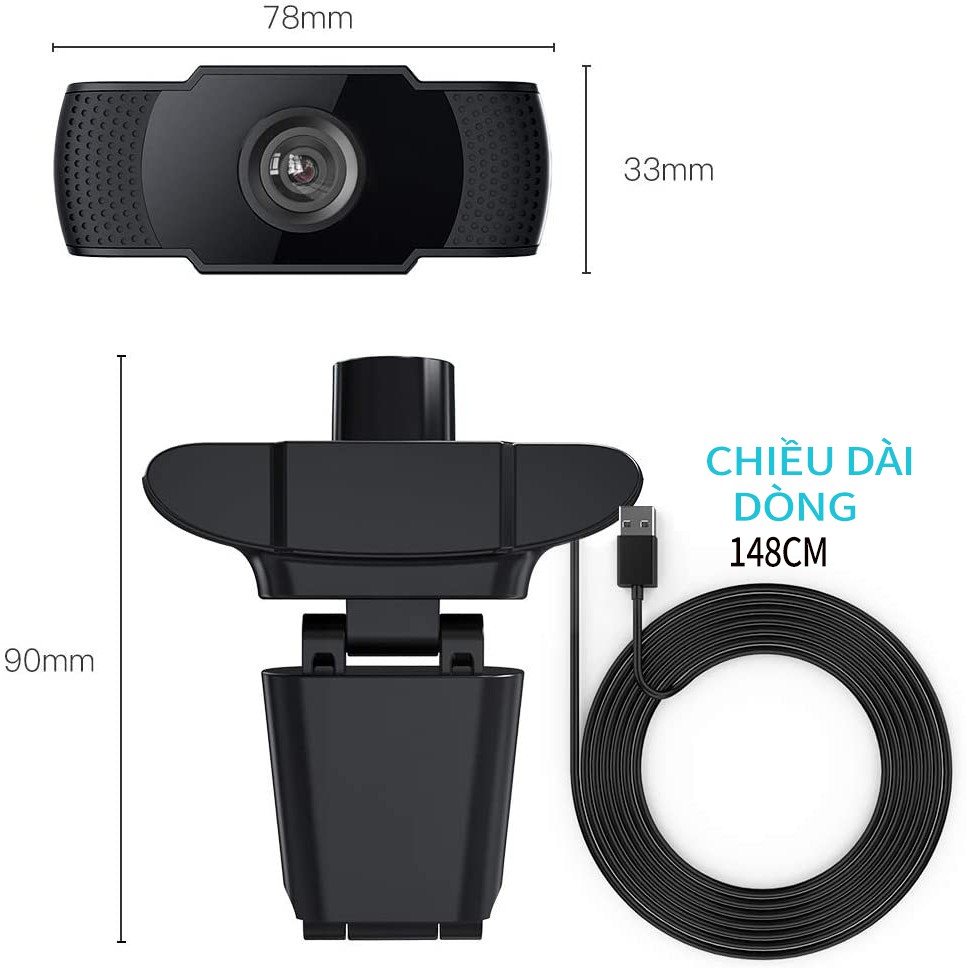 Webcam Camera 480p / 720p / HD 1080p với máy tính micrô phù hợp với máy tính xách tay | BigBuy360 - bigbuy360.vn